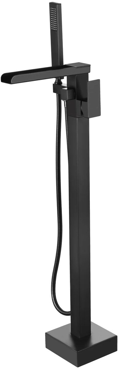 Nurion Vrijstaande badmengkraan – inclusief handdouche – Mat Zwart - High Quality