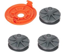 Set van 3 spoelen + 1 hoes - draadspoel geschikt voor Gardena 5307-20, etc. Ø 1,6 mm, 6,1 m lengte - Maaidraad Universeel - Trimmerdraad - maaidraad voor bosmaaier