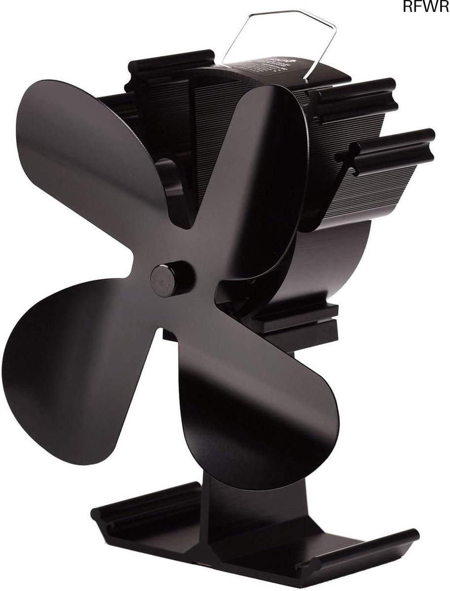 RFWR® Houtkachel Ventilator met 4 Bladen voor Optimaal Warmtebeheer