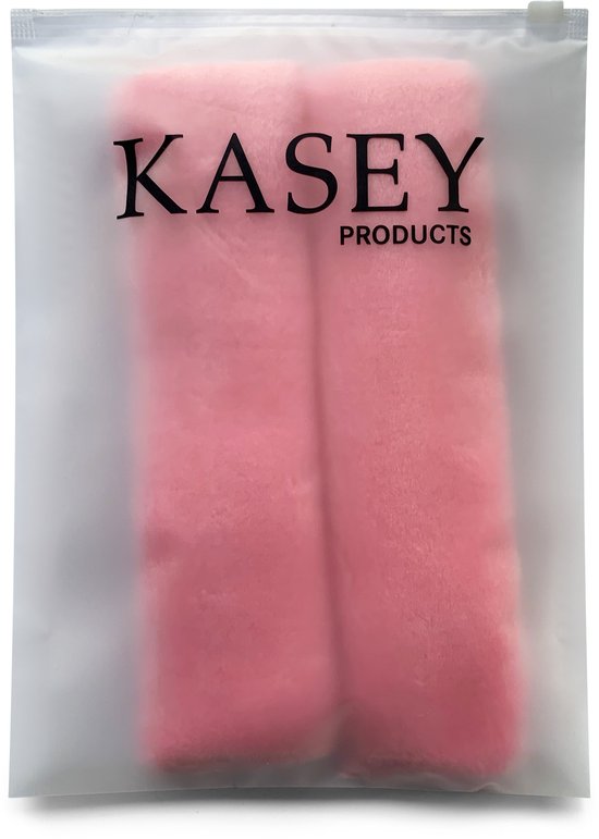 Gordelbeschermer - Roze Pluche Gordelhoezen 2 Stuks - Kasey Products van Merkloos — afbeelding 3