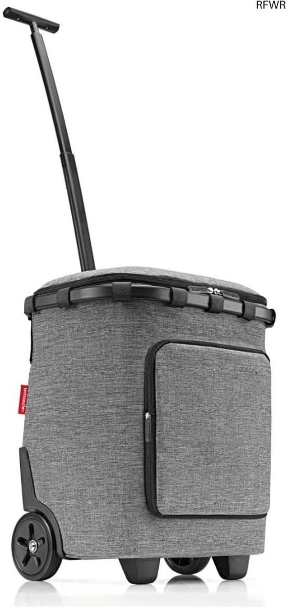 RFWR® Draagbare boodschappentrolley met koelvak en schouderriem – zilver, Eén maat