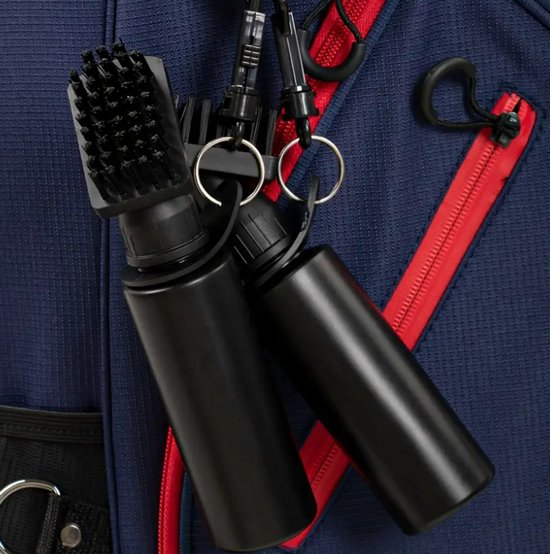 FSW-Products - Golfclub Borstel met Fles & Karabijnhaak - Golf Reinigingsborstel - Golf Accessoires - Zwart - Schoonmaakborstel voor Golfclubs en Groeven van Merkloos — afbeelding 3
