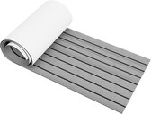 Revêtement de sol pour bateau NAIZY, mousse EVA autocollante, revêtement de pont, tapis de bateau, imitation teck, pour Bateaux , yachts, bateaux à moteur, hors-bords, 240 x 90 cm, gris clair