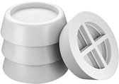 TIKKENS Trillingsdempers Wasmachine/Droogkast - Set van 4 stuks - Trillingsmat - Voetjes Droger - Demper - Anti Vibratie - Antislip Rubber - Wit