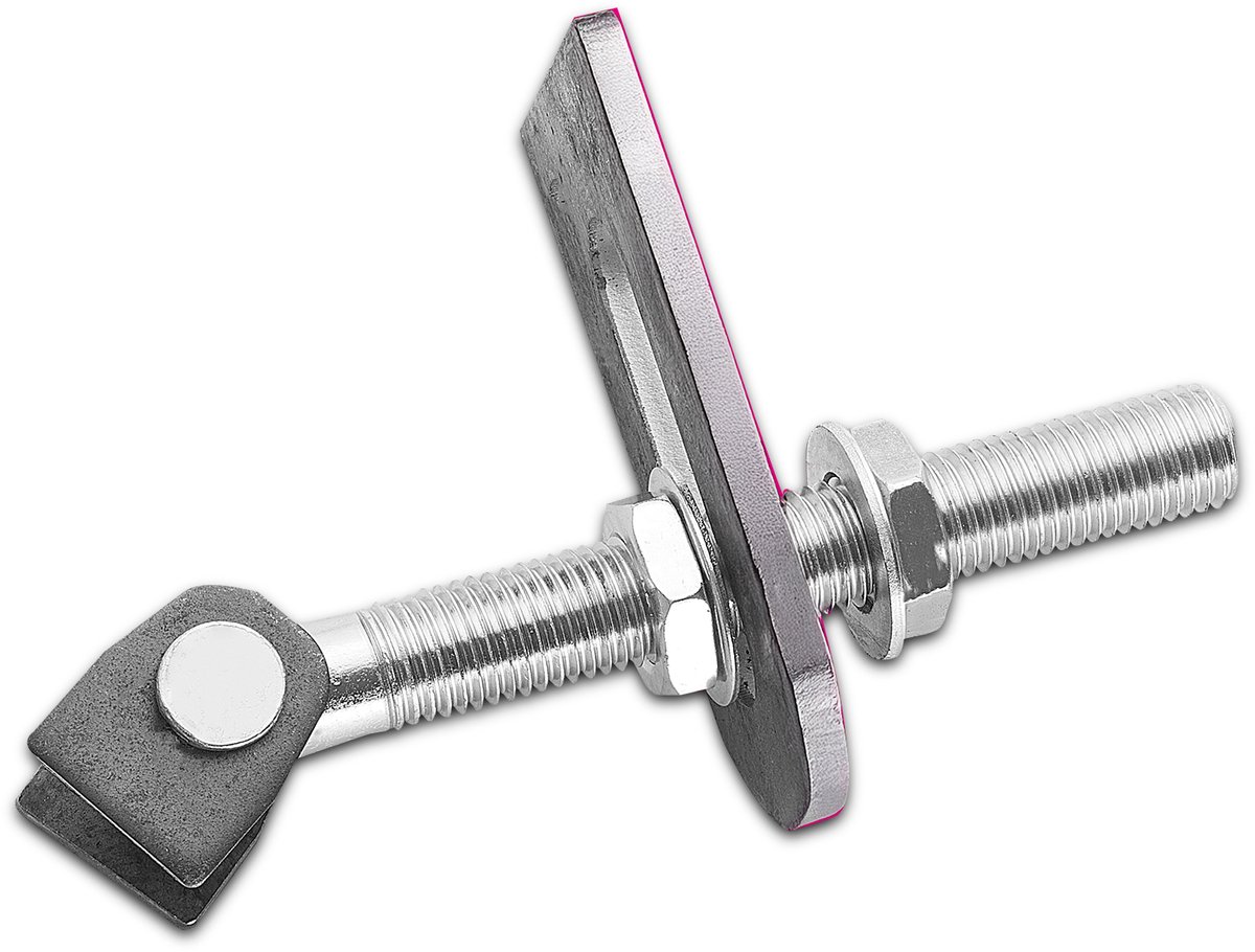SOTECH Verstelbare deurscharnier M20 x 190 mm met gelaste voeten, deuraccessoire, stalen deurscharnier, stalen deurscharnier