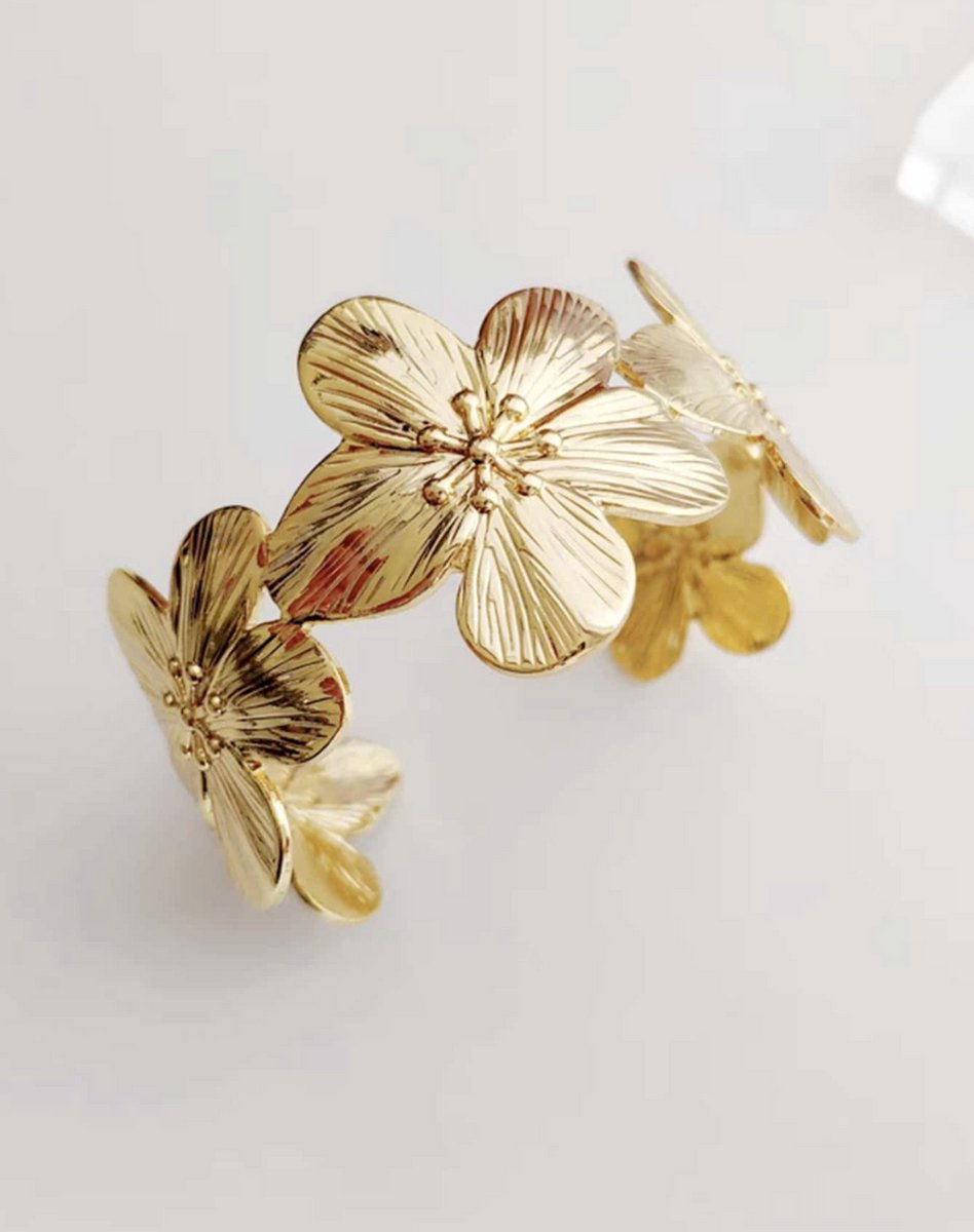 Statement armband - bovenarmband voor dames - bracelet - bracelet gold color - armband - bovenarmband - sieraden - mystic armband - gouden cuff-armband - cuff-armband - dubbele bangle - bangle armband - Forever Connected armband - armbandje -