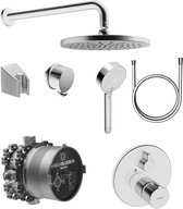 Bol.com Hansa Bluebox showerset met hoofdouche - rond roset aanbieding