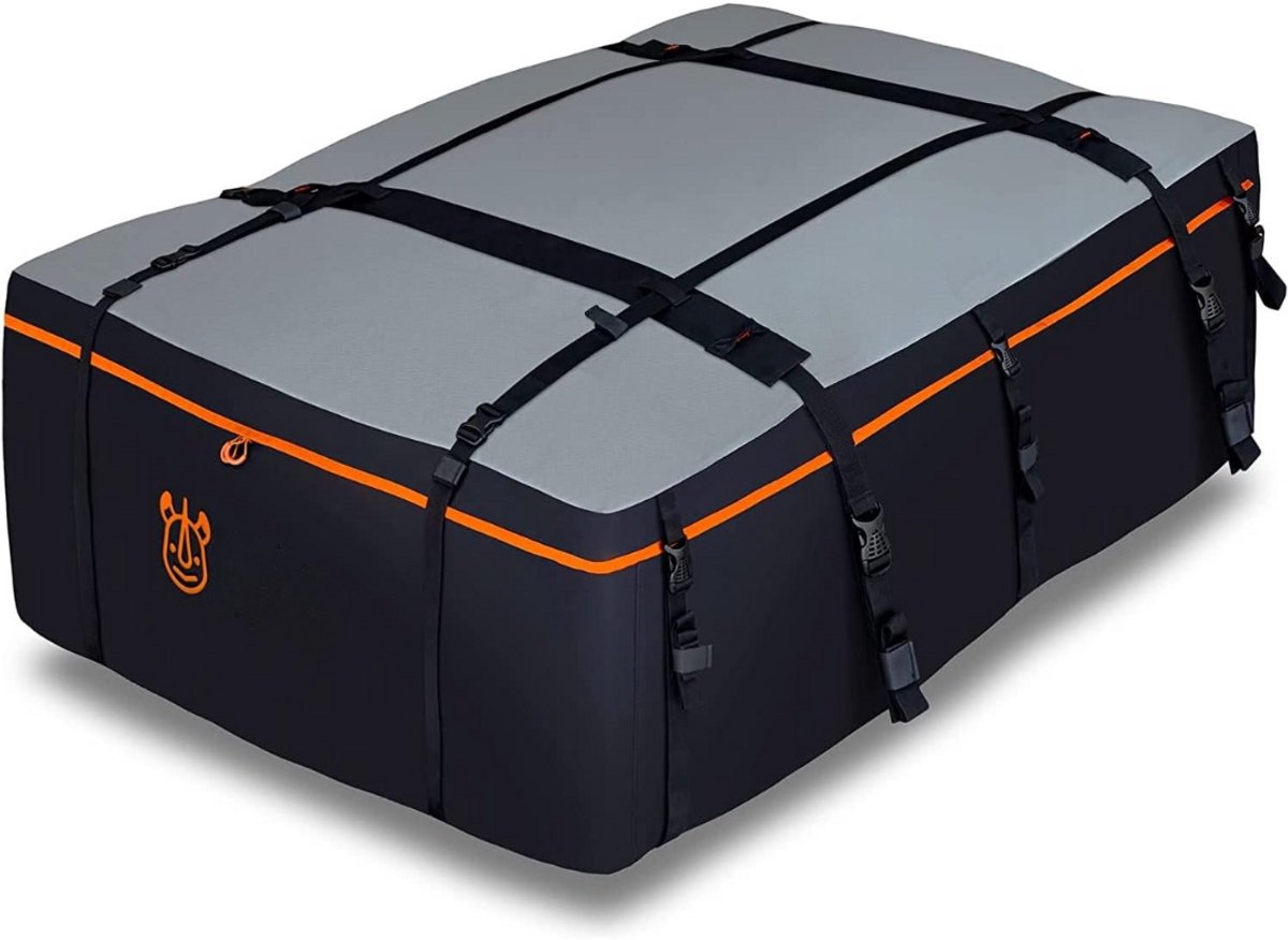 Goodivery ® Waterdichte Opvouwbare Dakbox voor Auto's - Waterdichte dakdragertas van militaire kwaliteit XXL 70m3 met 4 deurhaken, rits/gesp, extra riem- 139.7 x 114 x 49.53 cm , Zwart