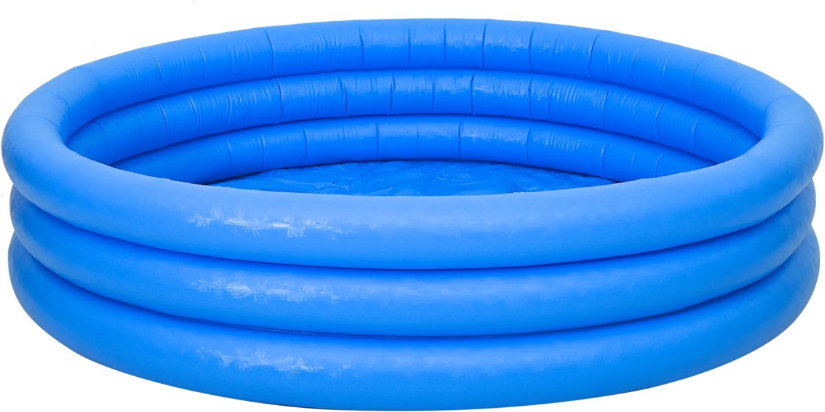Groot Opblaasbaar Familiezwembad - Rechthoekig, PVC, Comfortabel En Duurzaam Voor Binnen En Buiten