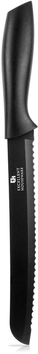 Broodmes Edelstaal Zwart 32 cm - Mes - Koksmes