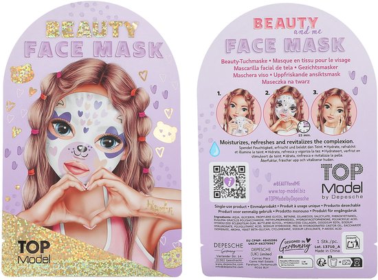 Depesche - Masque en tissu TOPModel - BEAUTY and ME - 1 pièce