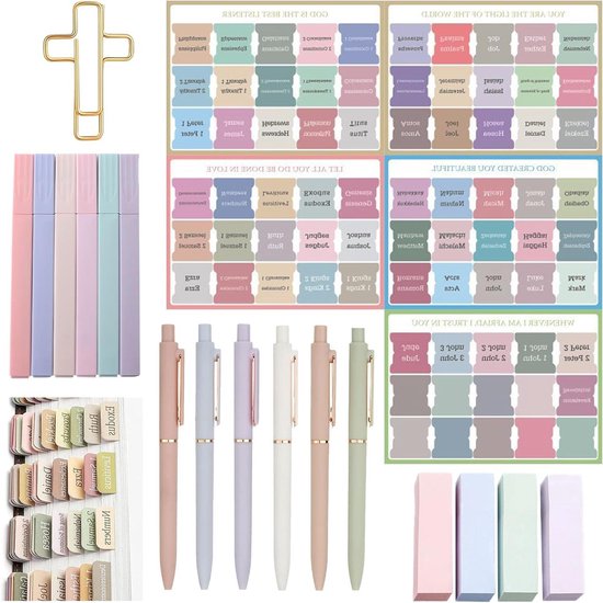 Bijbel Artikelen, Religieuze Studietoebehoren, Met Etui, 12 Kleuren Bijbel Artikelen, Religieuze Studietoebehoren, Met Etui, 12 Kleuren