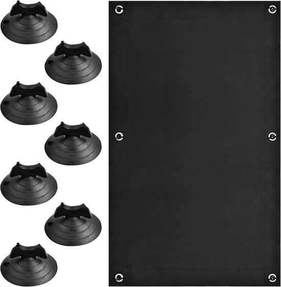 Store enrouleur occultant - Sans perçage - 96 x 100 cm - Rideau occultant portable pour fenêtres - Avec 7 ventouses - Isolation thermique, Protection solaire, Store enrouleur pour puits de lumière, chambre, Jardin, voiture - Zwart
