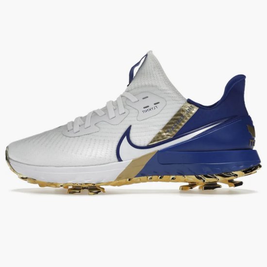 Nike Air Zoom Infinity Tour Golf - Limited Edition - Heren - Flyknit - Wit/Blauw/Goud - Maat 42.5 - Doos Zonder Deksel van Nike — afbeelding 2