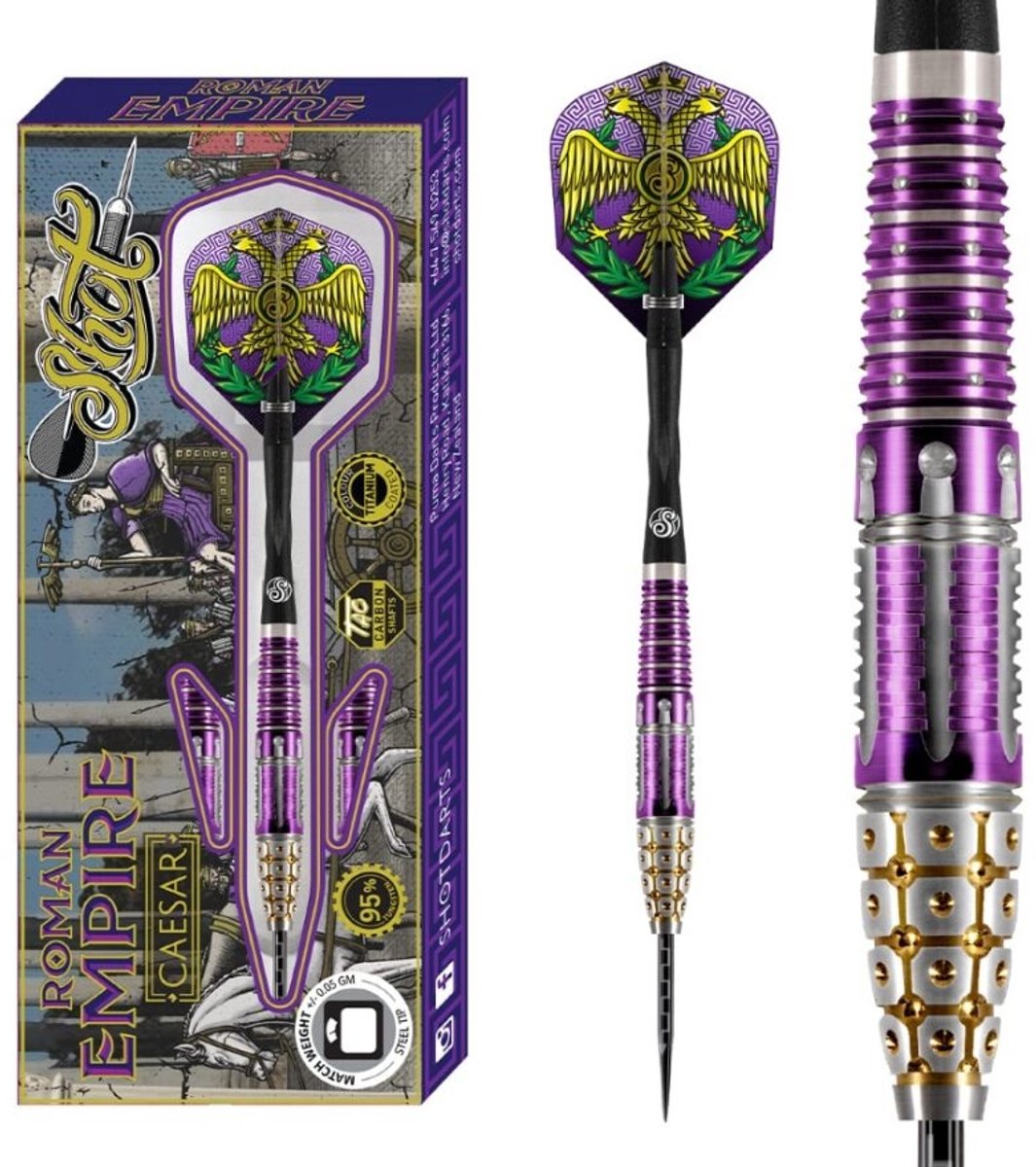 Shot Roman Empire Caesar 95% - Dartpijlen 24 Gram