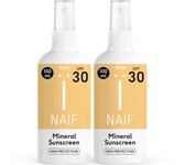 Naïf - Zonnebrand Spray Voordeelset - Voor de hele familie - SPF30 - 2x100ml
