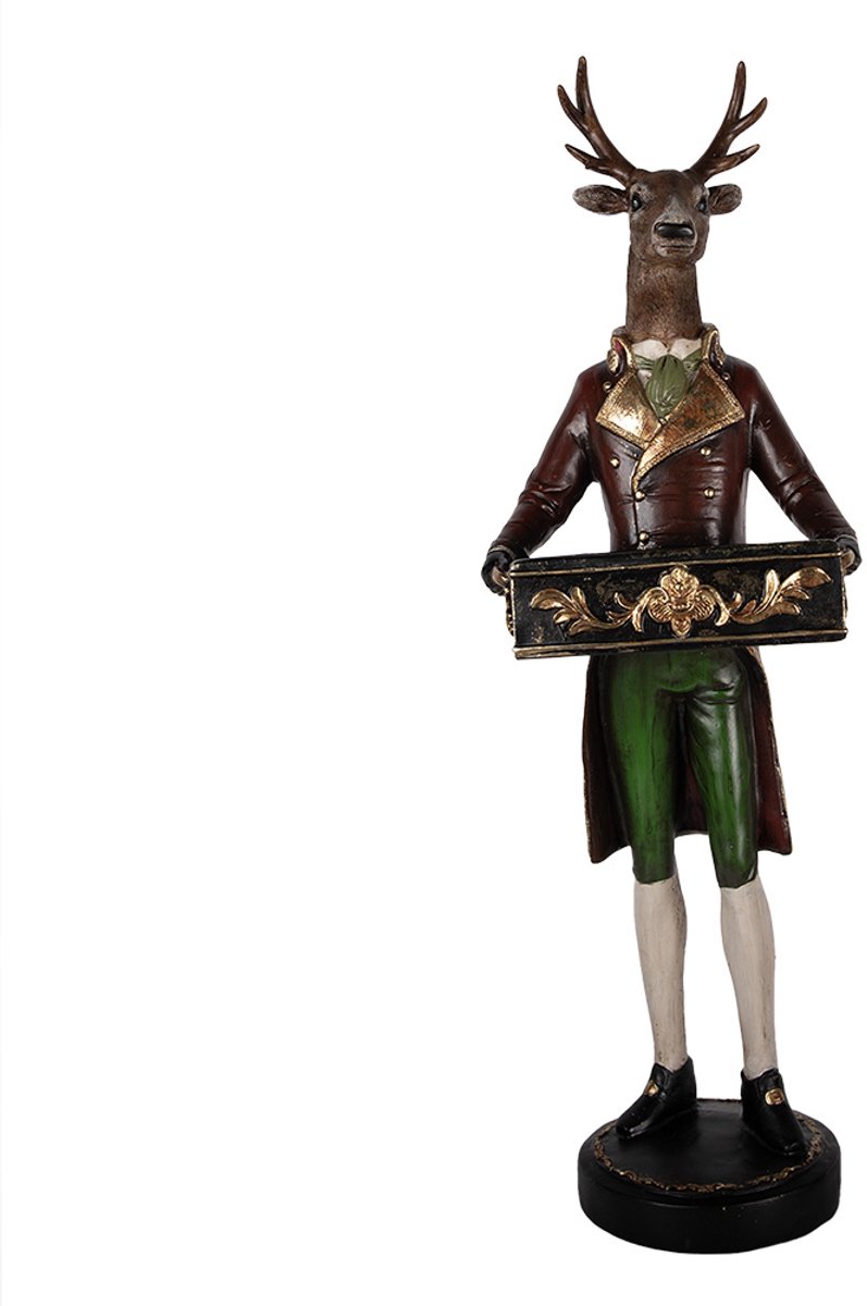 Decoratie Beeld Hert 32x31x96 cm Bruin Kunststof