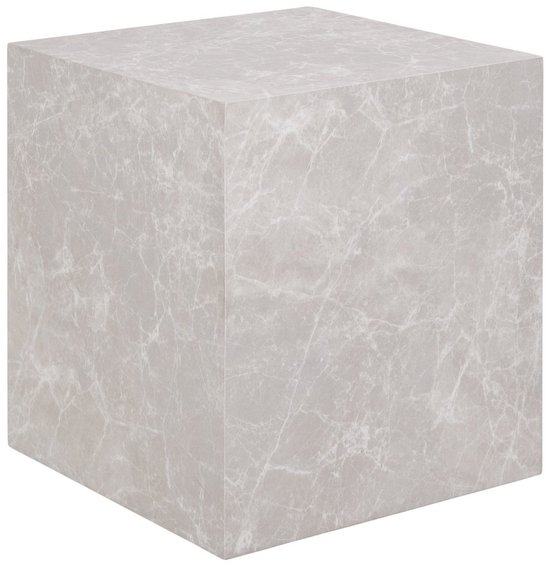 LOFT42 Marble Set van 2 Bijzettafels Vierkant Zwart - Metaal - Marmer | Leen Bakker