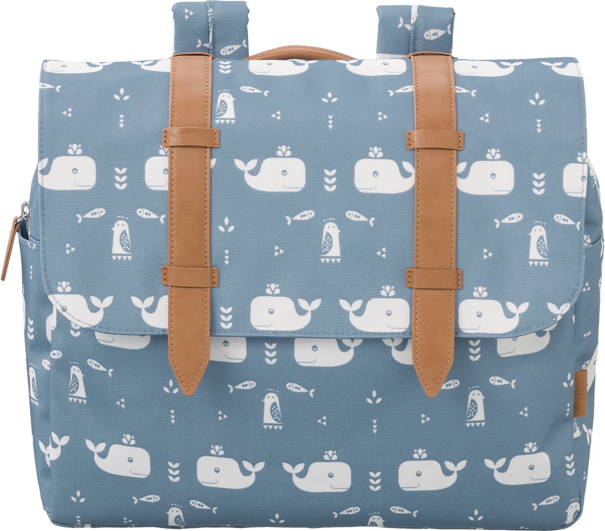 Fresk Boekentas new Whale blue fog