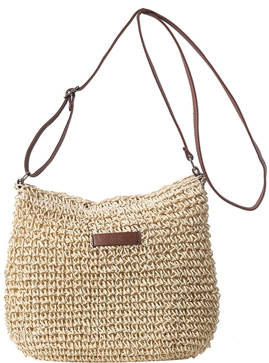 Boho Ibiza Crossbody Tas – Kleine Stro look Tas voor Dames – Retro Schoudertas voor Zomer, Strand & Vakantie – Lichtgewicht, Modieus & Praktisch – Perfect voor Festival, Reizen & Dagjes Uit – Schoudertassen voor Vrouwen – Handtas – Chopper tas