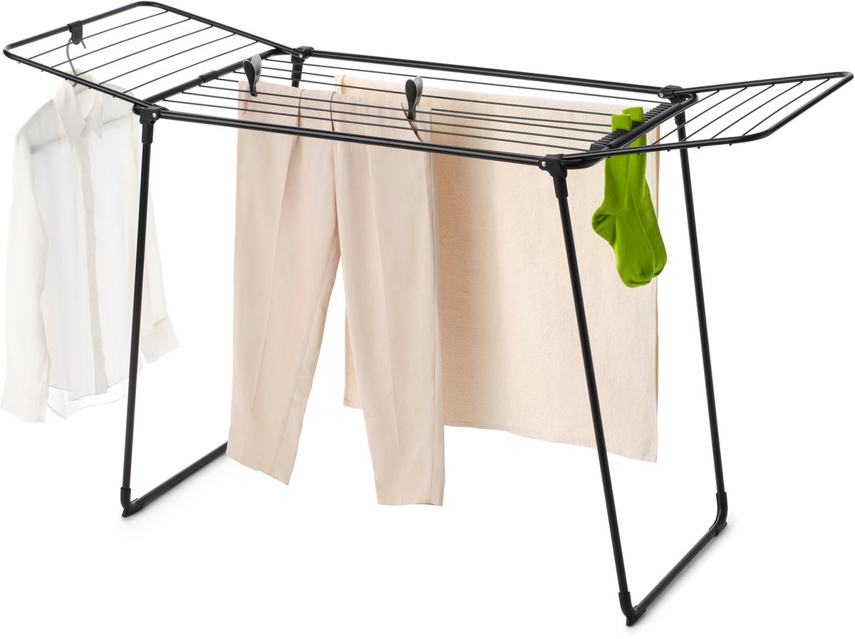 Brabantia HangOn Too Droogrek - 18 m - Inklapbaar Wasrek - Matt Black