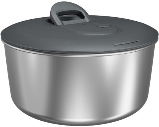 Essoreuse à Salade Manuelle Pratique – Grand Format Gris, Ultra-Facile Et Esthétique