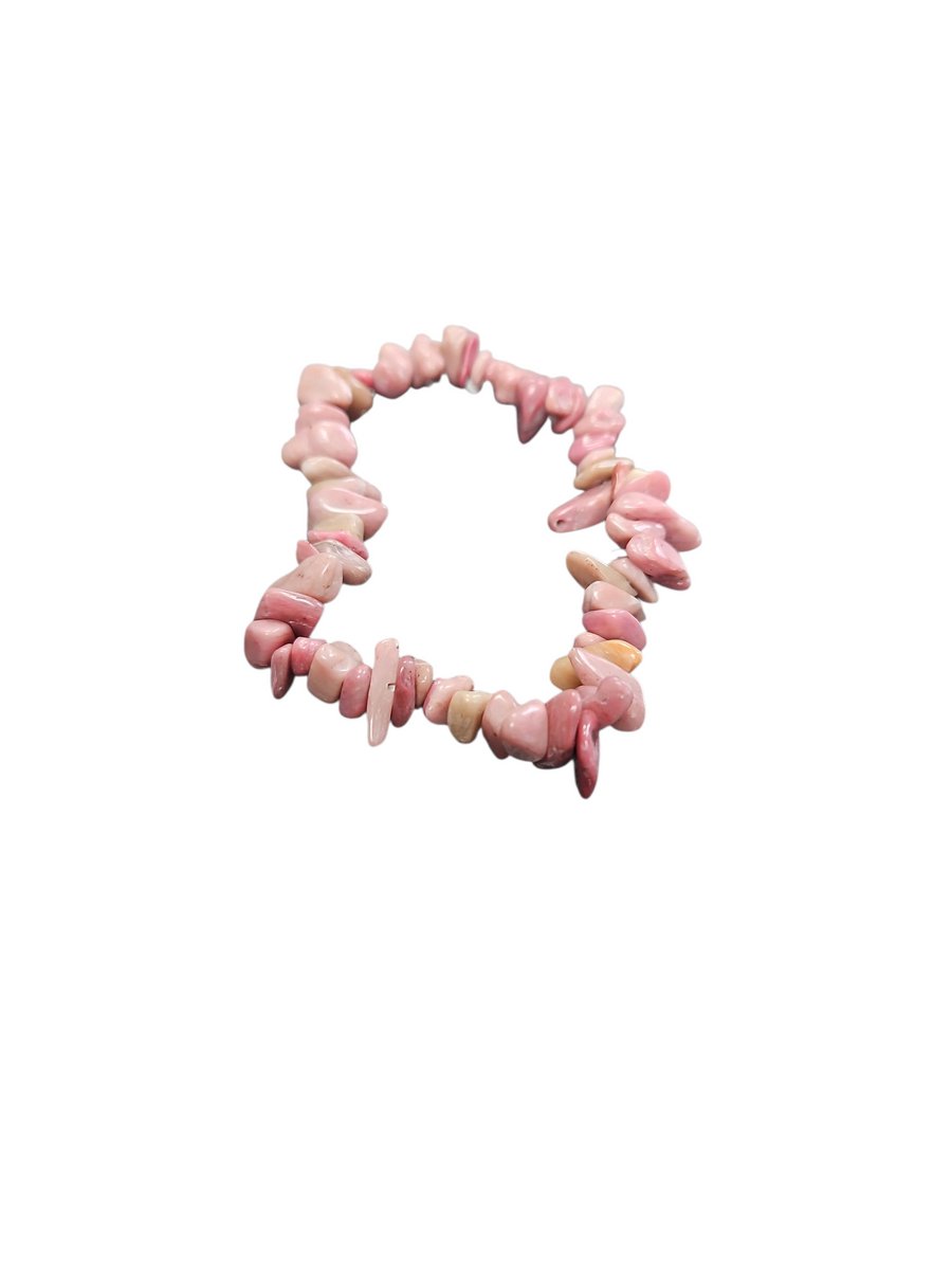 Roze Opaal Split Armband Elastisch