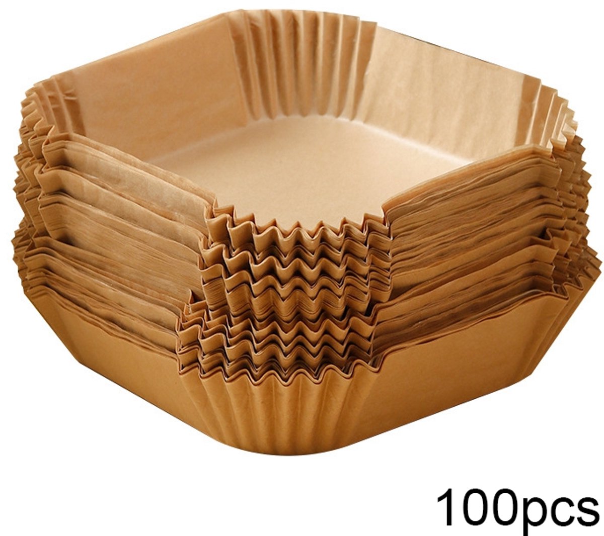 Airfryer wegwerppapier voor friteuse 16 cm 100 st Naturel