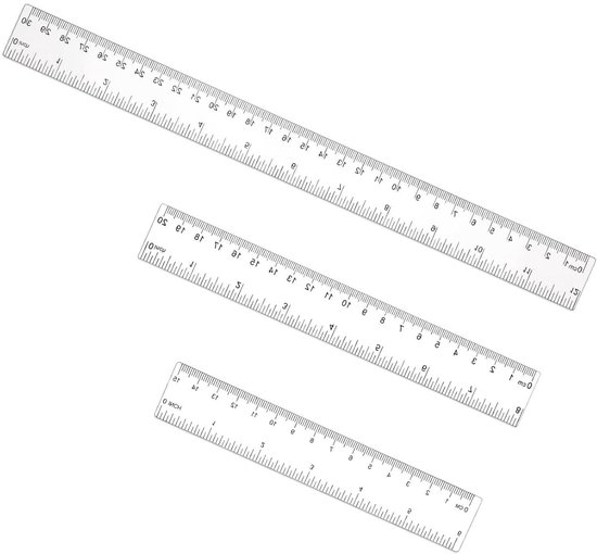 5 stuks roestvrijstalen liniaal: 10/15/20/30/40 cm stalen liniaal, metalen liniaal, metalen liniaal, stalen meetgereedschap, dubbelzijdige schaalverdeling, roestvrij stalen liniaal voor