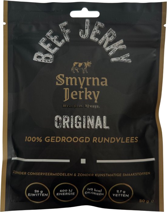 Foto: Beef jerky original 100 rundvlees hoog in eiwit 50g