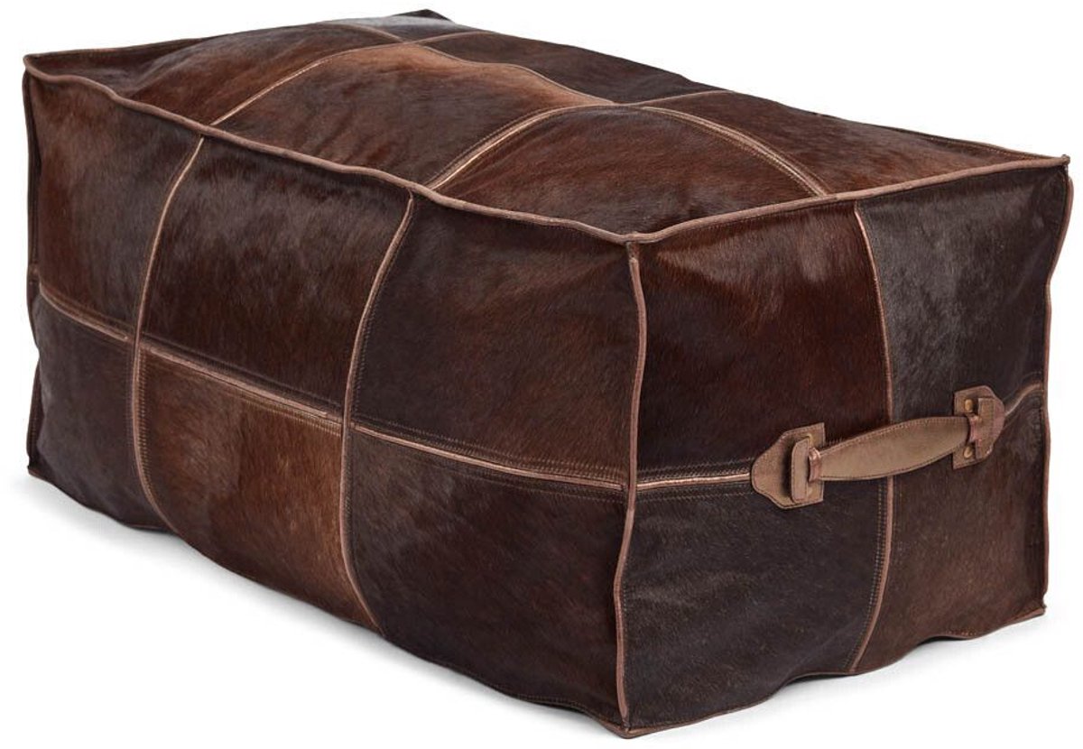 Sheepskin House - Kalfsleren Poef – Langwerpig – 45x82x38 cm