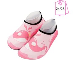 Waterschoenen Kinderen - Maat - 24/25 - Roze - Valt Kleiner - Zwemschoenen Kind - Aquaschoenen - Strandschoenen - Kinder Waterschoenen - met Vissen - Strandschoenen - Walvissen - Kinderschoenen - Schoenen - Waterschoenen Dames - Waterschoenen Kind