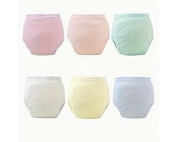 DW4Trading Comfortabele Katoenen Luier Trainingsbroekjes voor Peuters - Set van 6 - Zindelijkheidstraining Pastelkleuren