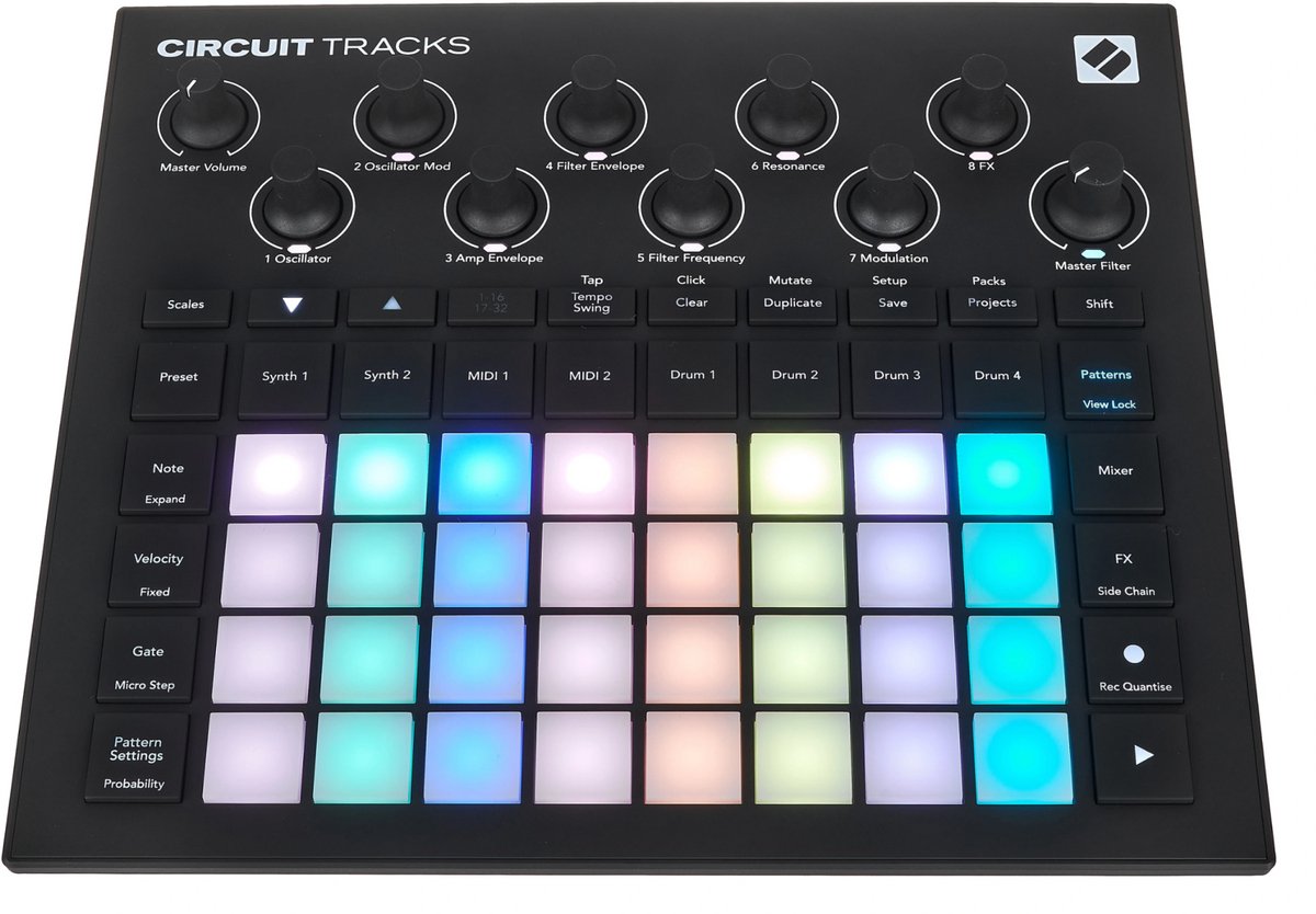Sound System/NOVATION/GROOVEBOX / Circuit/Standalone or host connected groove box with SD card