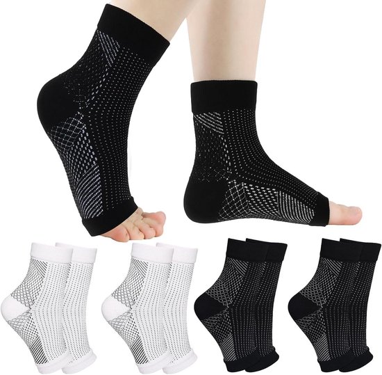 Compressiekousen hardlopen heren dames fietssokken marathon tennis yoga sport