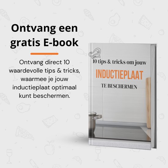 Louvera Inductie Beschermer Set – Hittebestendig tot 280 ºC – Panbeschermers - Afdekplaat voor Kookplaat - Inductie Mat Voor Elk Formaat - 4 stuks – Inductie mat – Onderzetter - Incl. E-book - Geschikt voor Booster Functie - Zwart