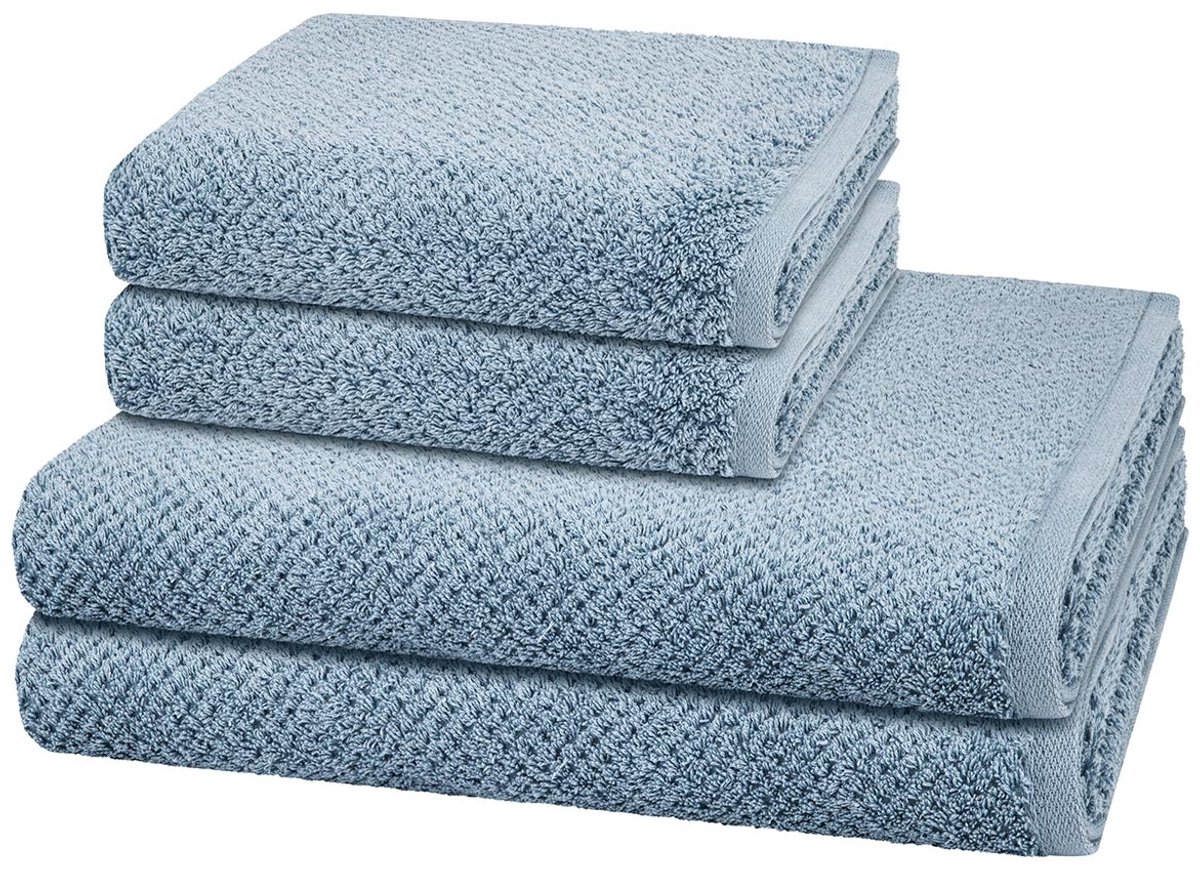Cawö Sonstiges 2 X handdoek 2 X douchehanddoek - in set 4 pack Pure