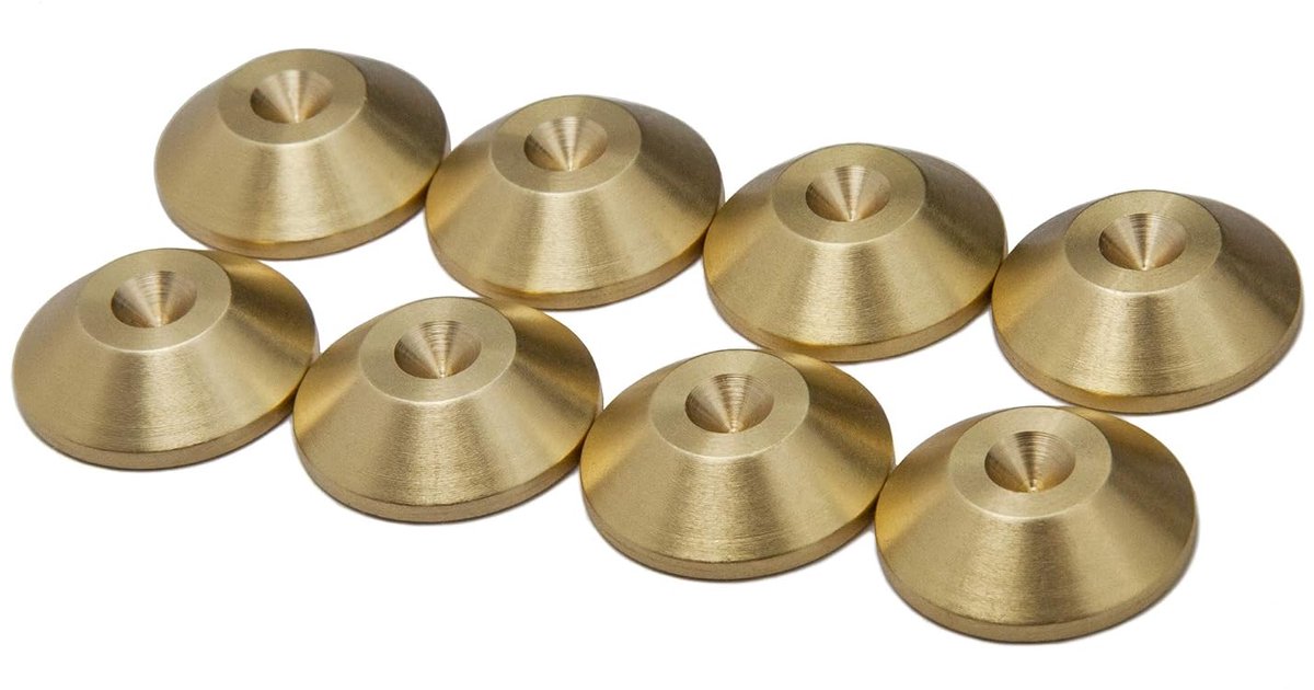 Conische pads - messing - set van 8 - 20 mm