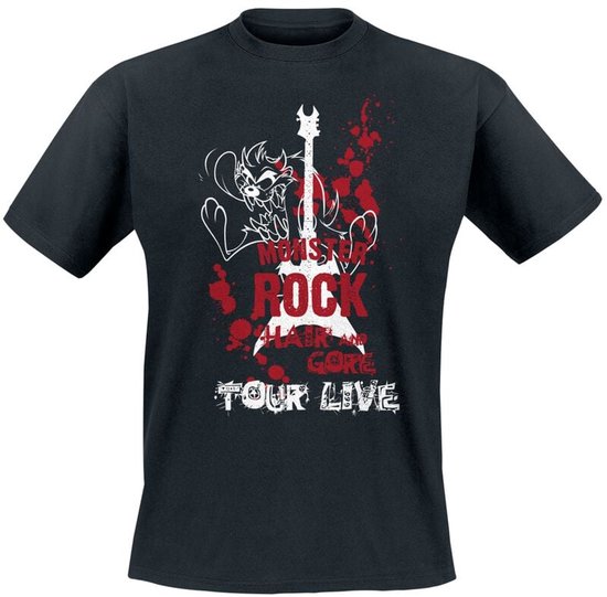 T-shirt homme Looney Tunes Taz - Monster Rock - noir - M