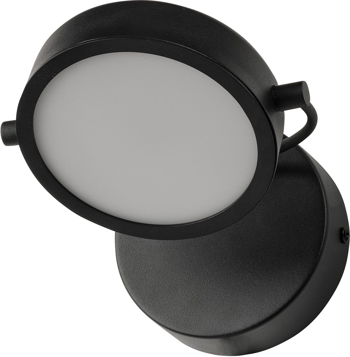 OSRAM Decor Puck Wand LED Wandlamp, Zwart Staal, 11W, 370lm, 3000K, CRI >90, beweegbare kop