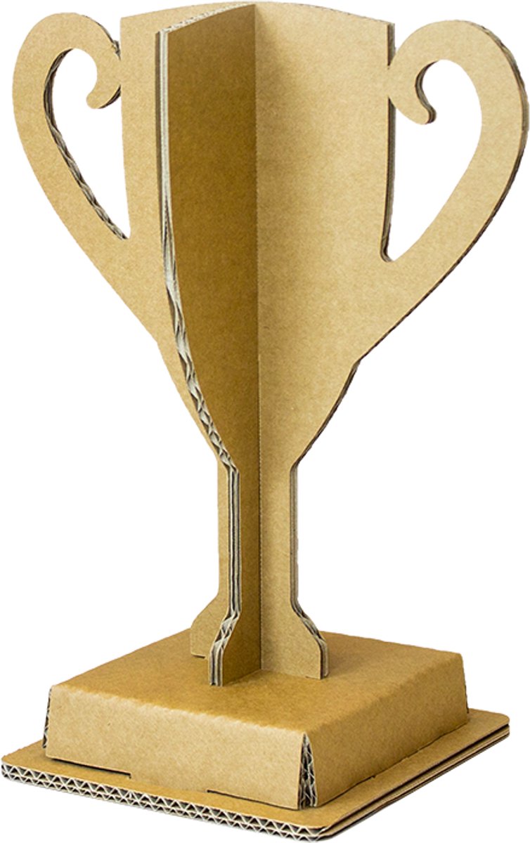 Kartent Kartonnen trofee - Duurzaam prijzenmateriaal - 26 x 17 x 33 cm