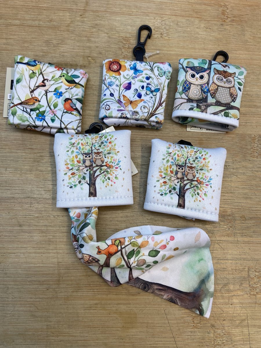Bug Art brilpoetsdoek sleutelhanger assorti motief 1 stuk