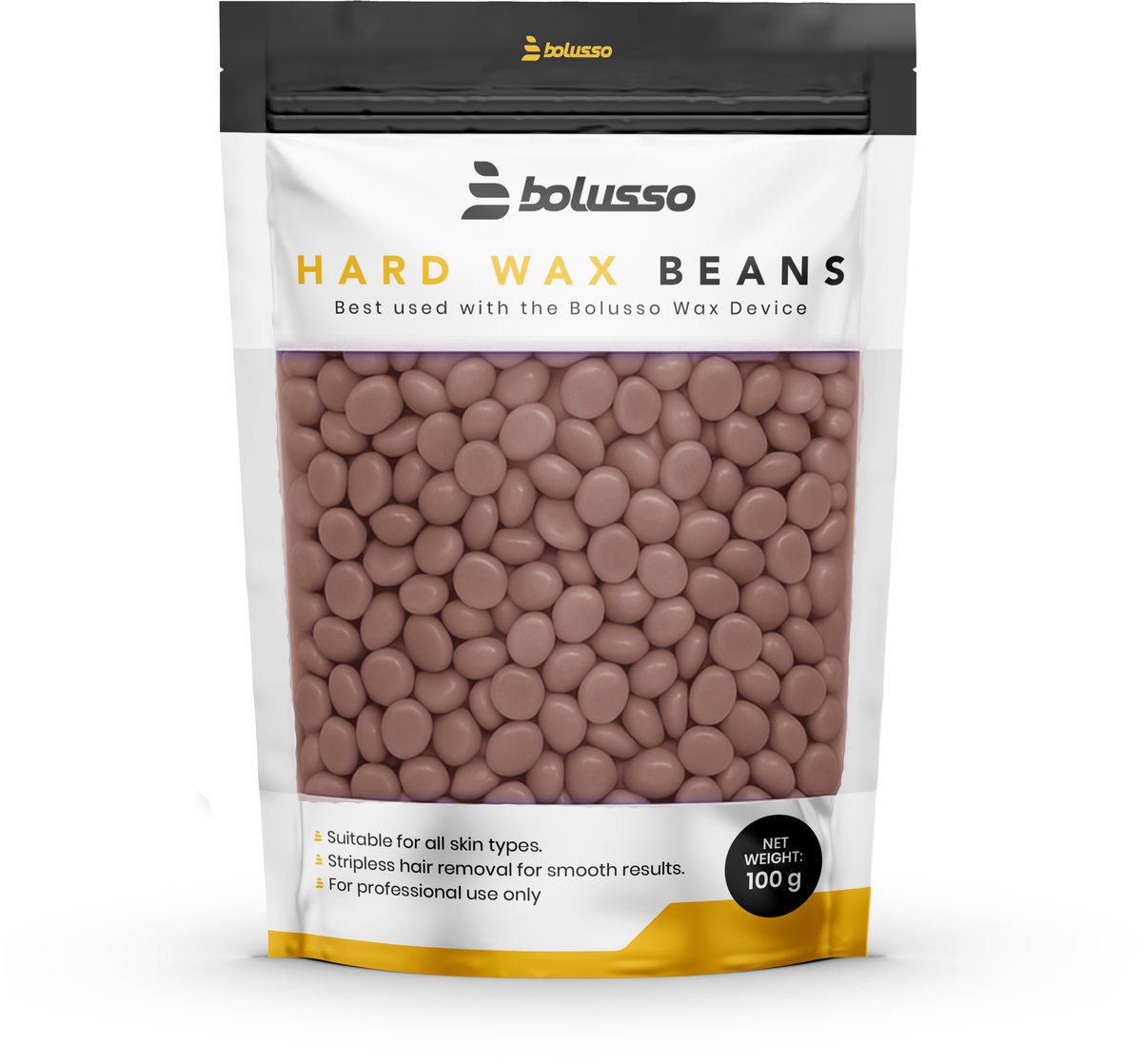 Bolusso - Chocolate Wax Bonen - 100gram Chocolade Bonen Voor Wax Apparaat - Wax Parels - Ontharen Zonder Waxstrips - Wax Korrels - Professioneel Thuis Harsen - Geschikt Voor Gehele Lichaam - Snel Resultaat - Effectiefst Met Het Bolusso Wax Apparaat