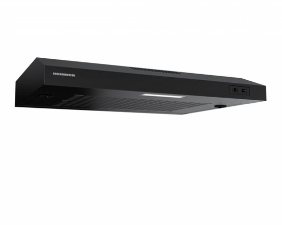 Heinner Onderbouw Afzuigkap - 60 cm - 190 m³/u - 2 standen - LED-verlichting – Aluminium Vetfilter – 5 Jaar Garantie - Zwart