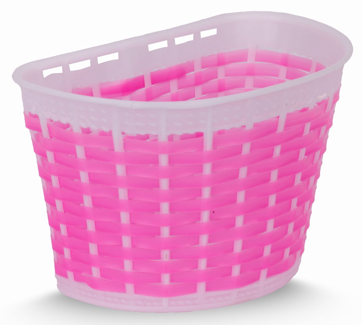 sun baby Fietsmand kinderfiets Hartje - Wit-Roze mand voor step, kunststof, eenvoudig te monteren, max. 0,5 kg, verschillende kleuren beschikbaar