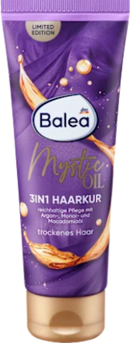 Balea Haarkur Mystic Oil | 1x 125 ml - Met argan-, monoï- en macadamiaolie | 3in1 Haarbehandeling