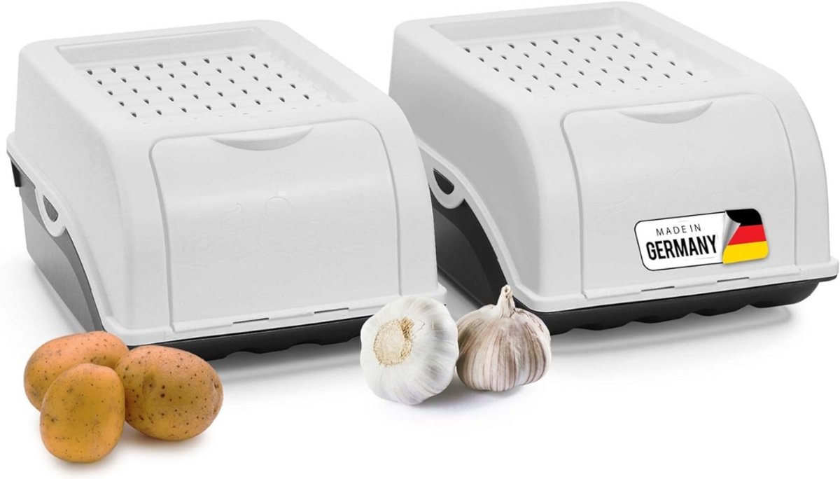 DailySupplies® Aardappelbak met Deksel - Voorraadpot - Uienbak