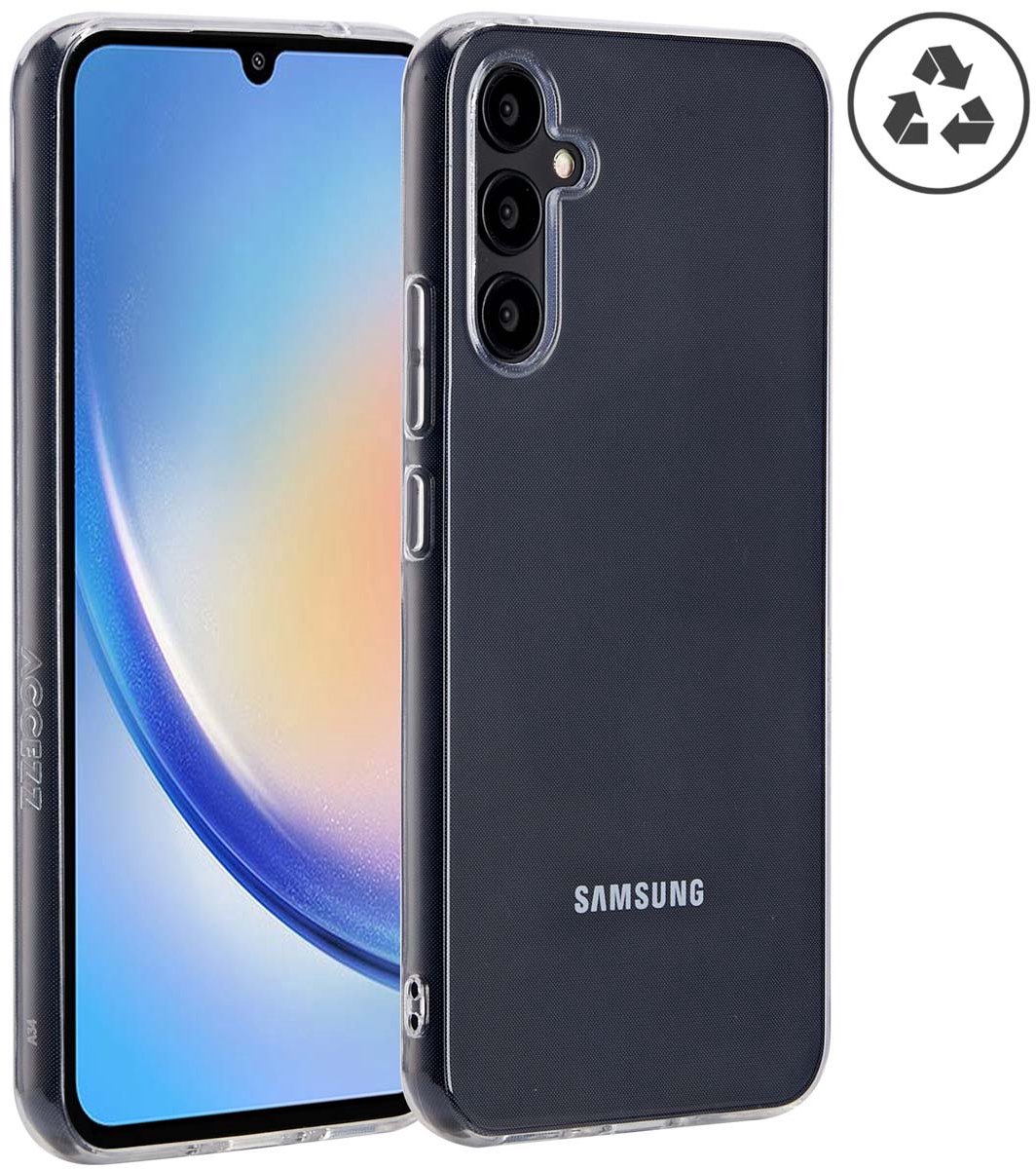 Accezz Hoesje Geschikt voor Samsung Galaxy A34 (5G) Hoesje Siliconen - Accezz 100% recycled Clear Backcover - transparant