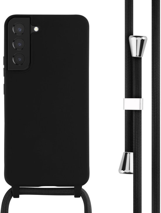 Coque Samsung Galaxy S22 Plus - Coque en Siliconen iMoshion avec cordon - Zwart