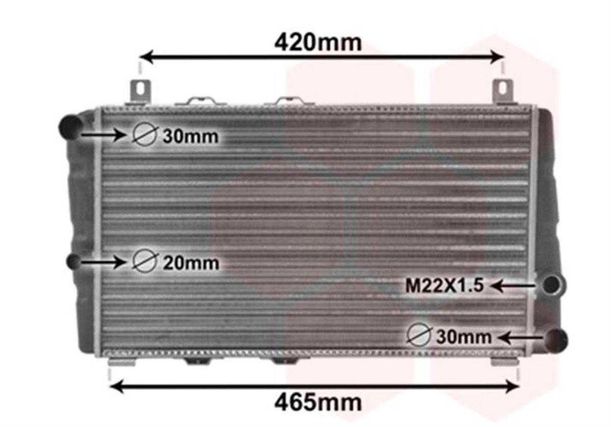 Van Wezel - RADIATOR VOOR SKODA FAVORIT 1989-1994 113610502
